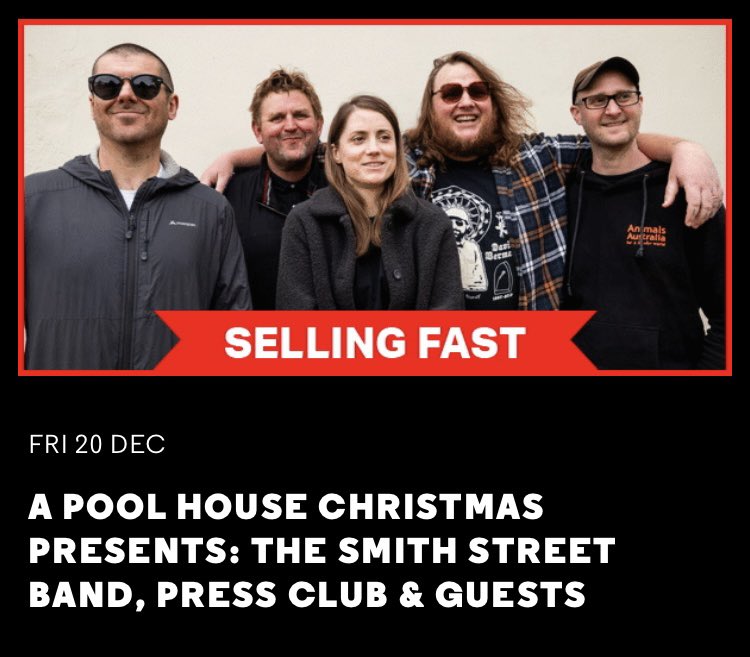 Melbourne! Our Christmas show with Press Club &amp; Grevillea at the Corner Hotel on December 20 is selling fast! 

Get tickets from cornerhotel.com