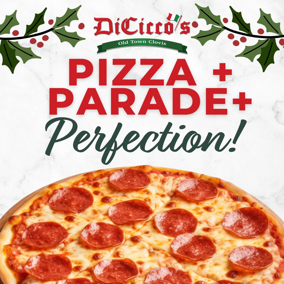 🌟🎄Celebrate the Clovis Electric Parade at DiCicco's!  

The streets are lighting up, and so is your appetite! Join us at DiCicco’s during the Clovis Electric Parade on Saturday, December 7, and enjoy a mouthwatering $15 Pepperoni Pizza that’s as unforgettable as the festive ...