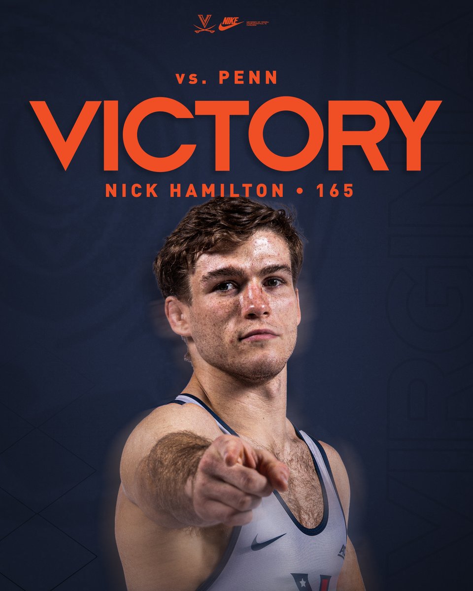 UVAWrestling's tweet photo. 165 | No. 15 Nick Hamilton dec. Andy Troczynski 7-3

UVA 3, PENN 0

#GoHoos | #TheVirginiaWay https://t.co/F7MS3agfY4