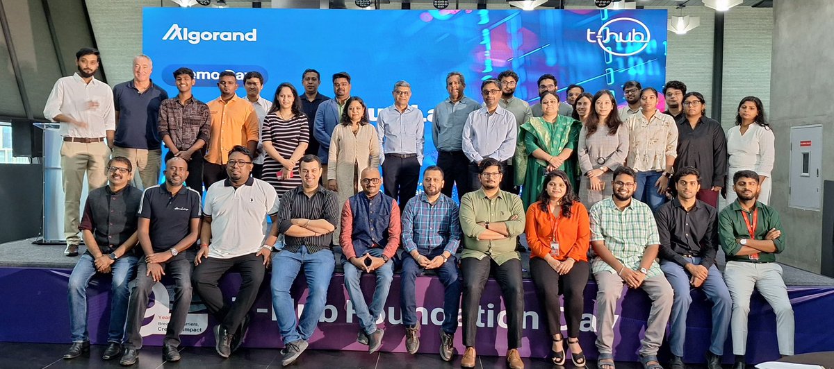 Thank you, <a href="/THubHyd/">T-Hub</a> for hosting our first ever Demo Day as we near the graduation of our first <a href="/AlgoFoundation/">Algorand Foundation</a> Startup Lab cohort of companies. It’s a huge source of pride to see the progress each of these companies made this year.  Powerful statements demonstrating what you can
