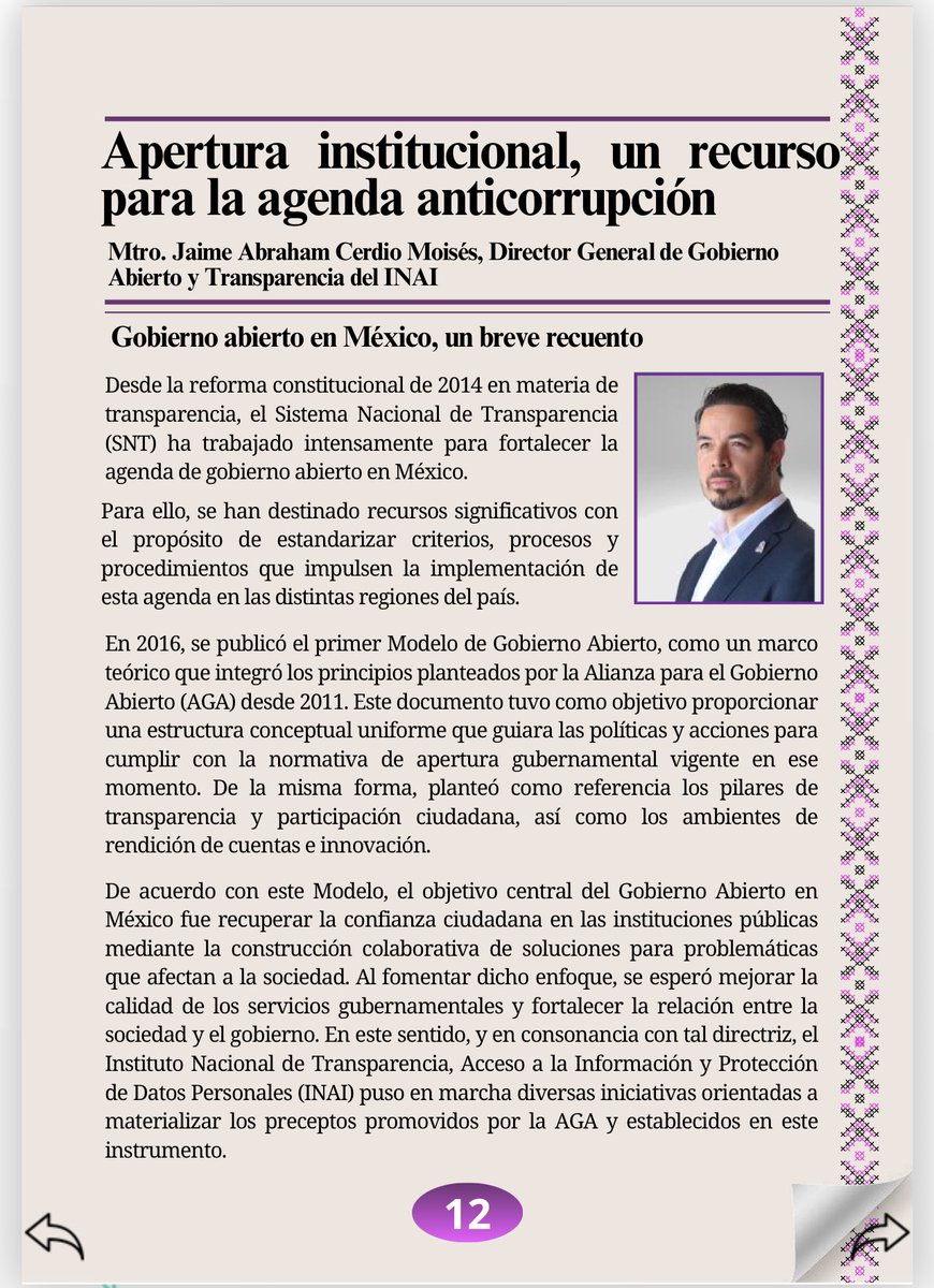 JaimeCerdio's tweet photo. 🇲🇽 ¿Sabes como la #AperturaInstitucional puede transformar la lucha contra la #Corrupción en #México? 

En mi artículo para @ComisionCpc exploro cómo la transparencia y la participación fortalecen nuestra #Democracia 🌐

Te invito a leerlo aquí 👉 https://t.co/LtgJoVWsa6 https://t.co/GQdy3zoJ7D