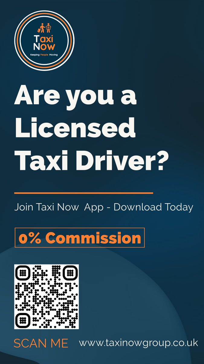 Taxi Now App - The Black Taxi App

🚨Calling all drivers 🚨

✅ 0% Commission

✅ Open To The Whole Trade

✅ No Fixed Fares

✅ TNG Associate Membership

❌  No to Private Hire

Download Taxi Now App at onelink.to/3snw9k

More details at taxinowgroup.co.uk