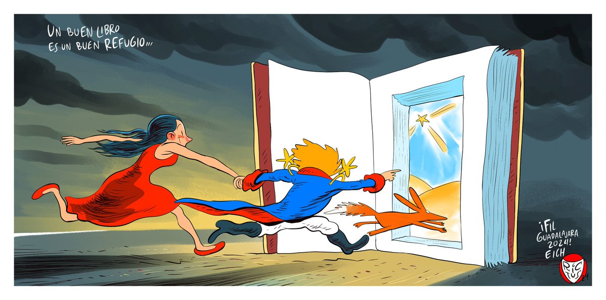 "Un buen libro" Cartón publicado en <a href="/ElFinanciero_Mx/">El Financiero</a> #FILGuadalajara <a href="/EncCaricatura/">Enc.de Caricatura</a>