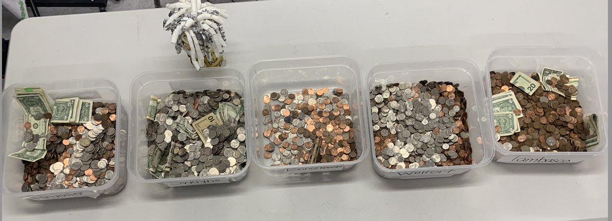 Today was the final day of our Team Oneida Penny War...this week was an epic battle of coins &amp; we finished strong.  It took over an hour &amp; a half of counting with many hands but one Advisement has made their mark! <a href="/IroqMS/">IroquoisMS</a>
