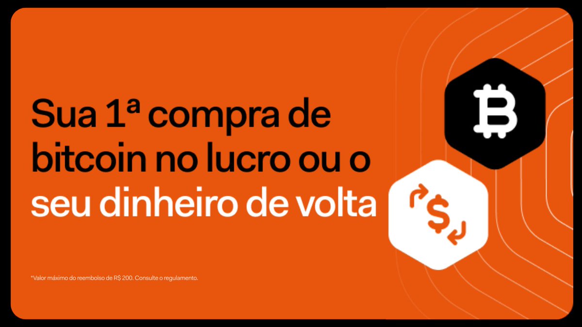 Pensando em investir em bitcoin, mas ainda tem medo da volatilidade? O MB  facilita: 💰 Se sua 1ª compra de BTC não apresentar ganhos até março de  2025, garantimos o reembolso do