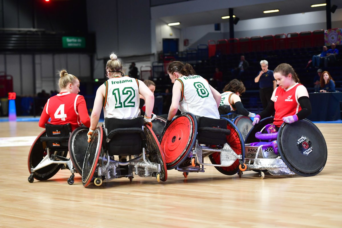 IWASport's tweet photo. The women of Irish Wheelchair Rugby are in Paris and 3 games into the Women's Cup with the finals underway tomorrow! It's been a great competition and brilliant opportunity for our #WheelsInGreen!
@WheelsInGreen @sportireland @ParalympicsIRE @RebelWheelers @UlsterBarbarian https://t.co/szDjvlueMH