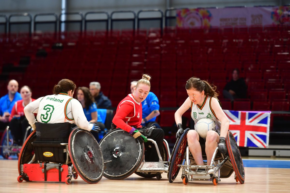 IWASport's tweet photo. The women of Irish Wheelchair Rugby are in Paris and 3 games into the Women's Cup with the finals underway tomorrow! It's been a great competition and brilliant opportunity for our #WheelsInGreen!
@WheelsInGreen @sportireland @ParalympicsIRE @RebelWheelers @UlsterBarbarian https://t.co/szDjvlueMH