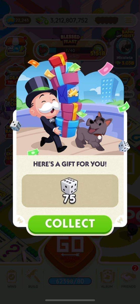 Monopolygoapk's tweet photo. 💖👍👍🎈Giveaway 💰💖👍

7th December 2024🙏🎂
Monopoly Go Free Dice Link Today 🎊🎁🎉

25 Dice - https://t.co/w194Tma6ZJ

50 Dice - https://t.co/w194Tma6ZJ

Repost This To Claim Free Dice Instantly

#sstvi #INDvsAUS #MonopolyGo #monopolygotrade #Monopoly #freedice https://t.co/1tlribDf4H