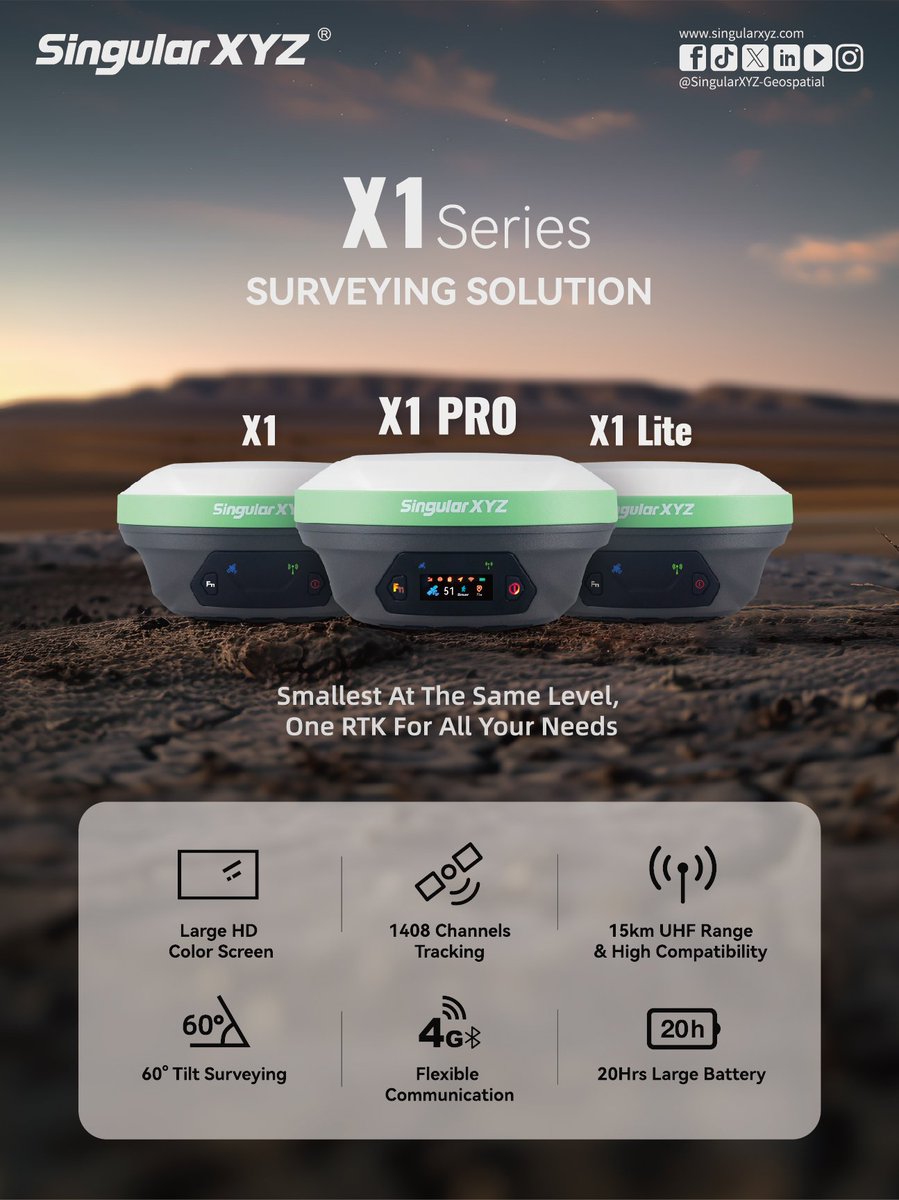 Did you know we supply GNSS products to the Construction industry  as well as Agriculture.
<a href="/singularxyz/">SingularXYZ-Geospatial</a>