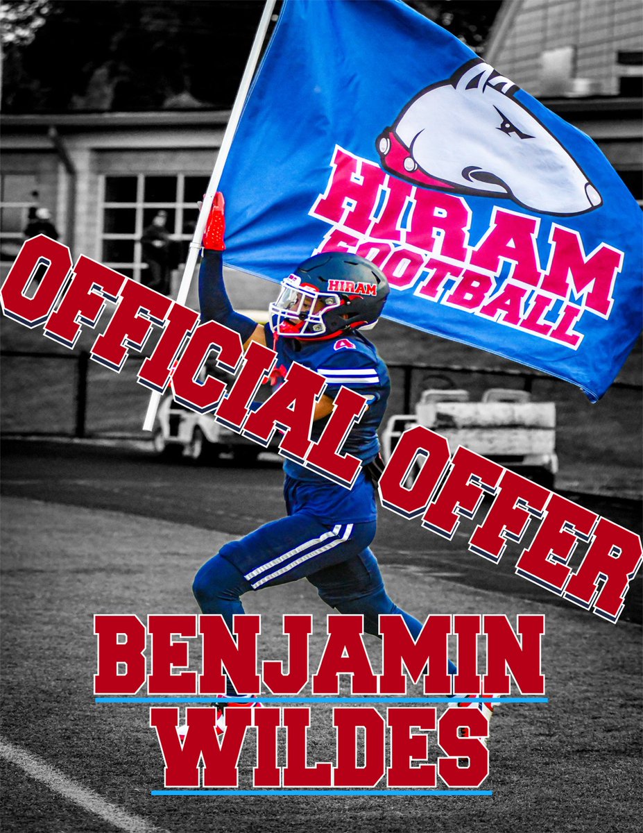 #AGTG After a great conversation with <a href="/CoachO_Rourke/">Joseph O'Rourke</a>, I'm very grateful to announce I have received my 2nd D3 offer from <a href="/Hiram_Football/">Hiram College Football</a> 
<a href="/OE_Football1/">Coach Long</a> 
<a href="/CWinter1224/">Chris Winter</a>
