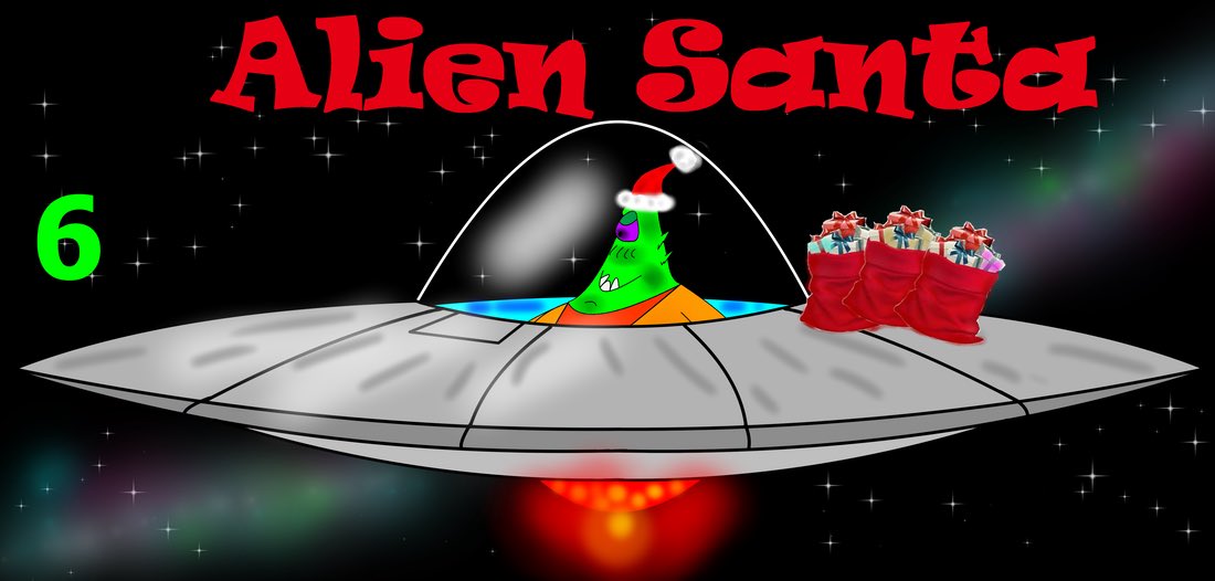 Alien Santa is on his way👽🎅🏻🛸