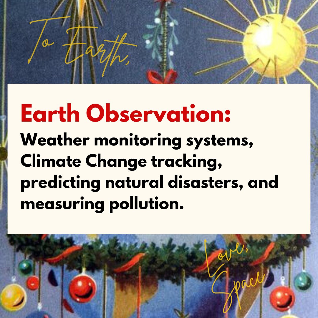 SpaceHumanity's tweet photo. 🌌✨Join us as we celebrate 12 incredible gifts from space to Earth. First up: Earth observation! Satellites enhance weather forecasting, track climate change, predict natural disasters, & monitor pollution. Stay tuned for more! #S4H #earthobservation #thegiftofspace #space4good https://t.co/k4GilCZ0BT
