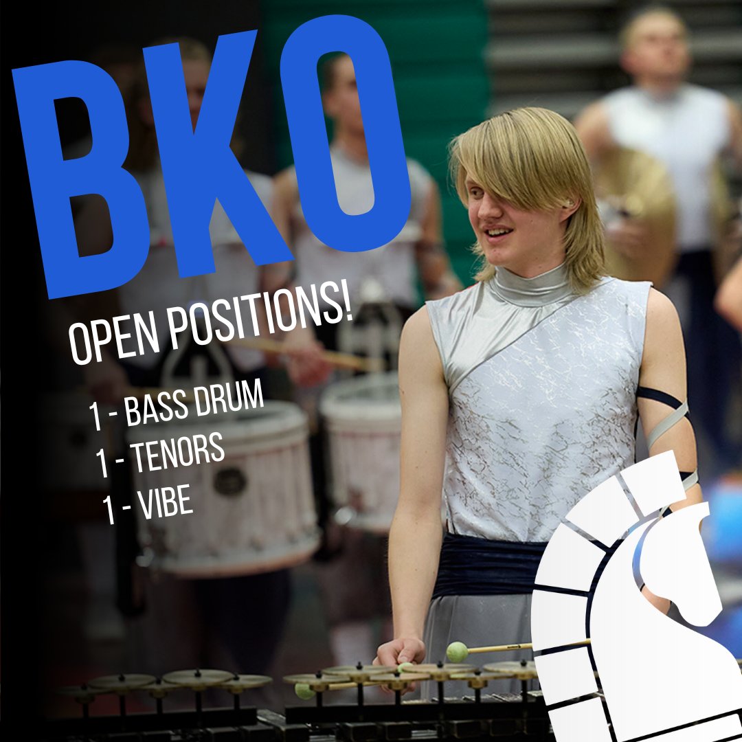 BKPercEnsemble's tweet photo. BKO is currently accepting auditions to fill a few positions in the 2025 ensemble:
-1 Bass Drum
-1 Tenor
-1 Vibe

If you are interested, please complete this form: https://t.co/HYkEaAwLoF and we will follow up with you about auditioning! https://t.co/vCIVwapr5U
