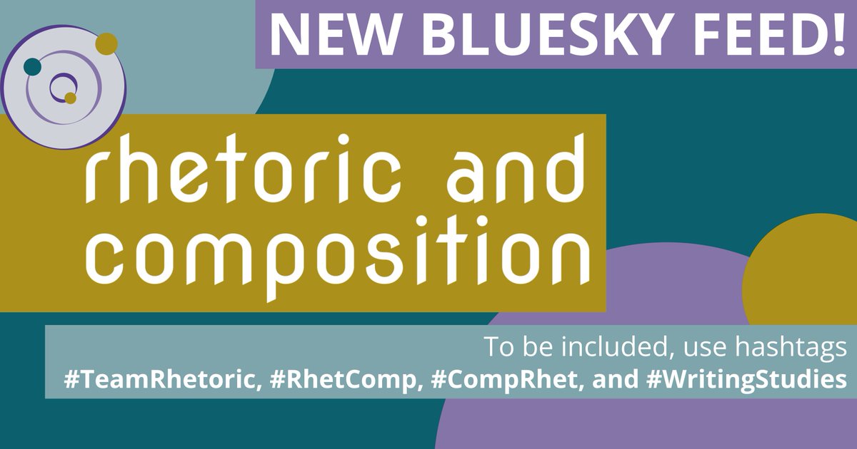 CulturalRhet's tweet photo. 📣🦋We’re excited to announce our very own feed on Bluesky, your destination for everything rhetoric and composition! Give us a follow and use #TeamRhetoric, #RhetComp, #CompRhet, and #WritingStudies to contribute!

🔗https://t.co/a7D0T7byx7

#AcademicTwitter #HigherEd https://t.co/ZI2PmW8pZx