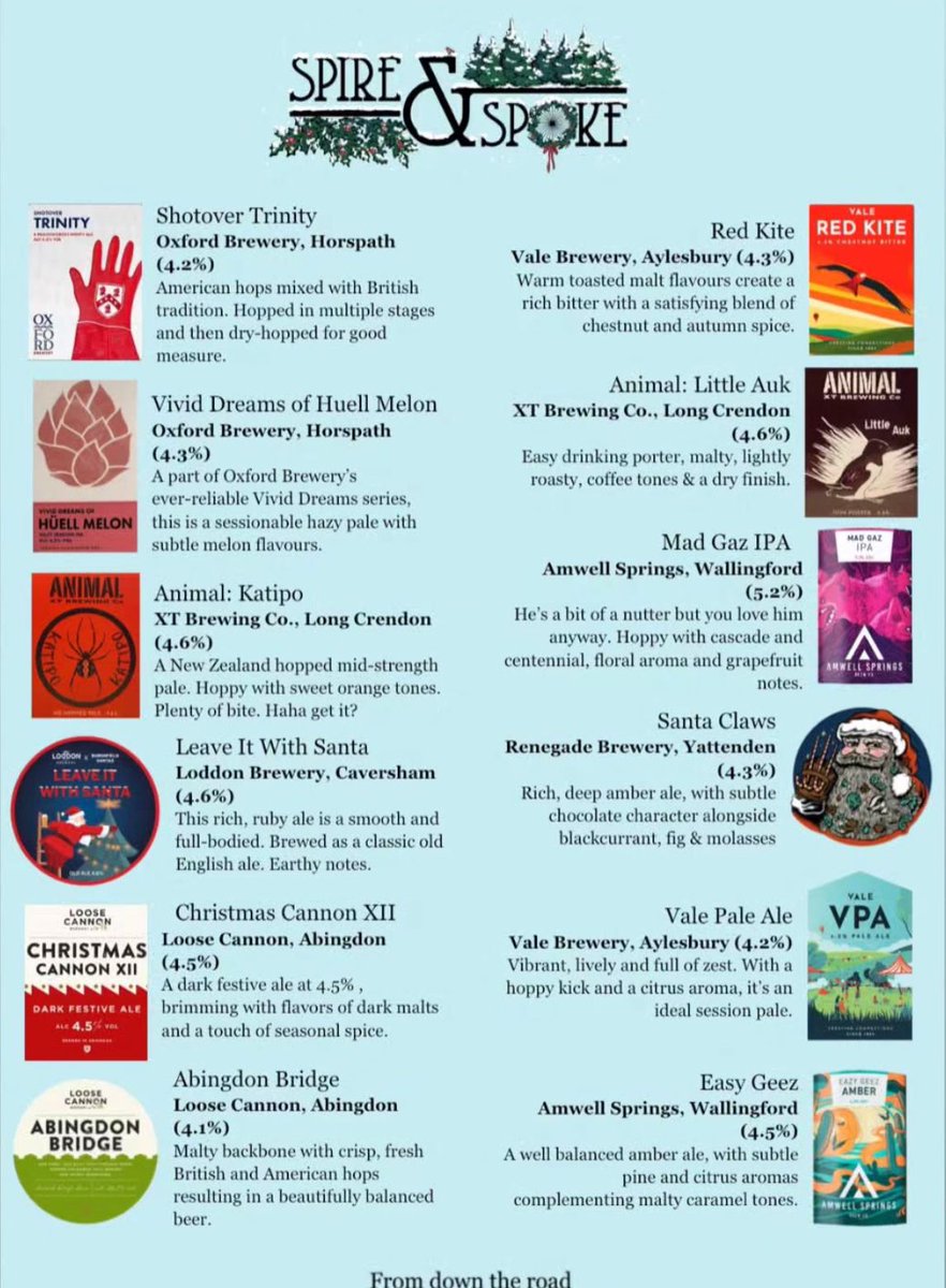Beer festival this weekend at The Spire and Spoke in Watlington (free live music from 7.30)