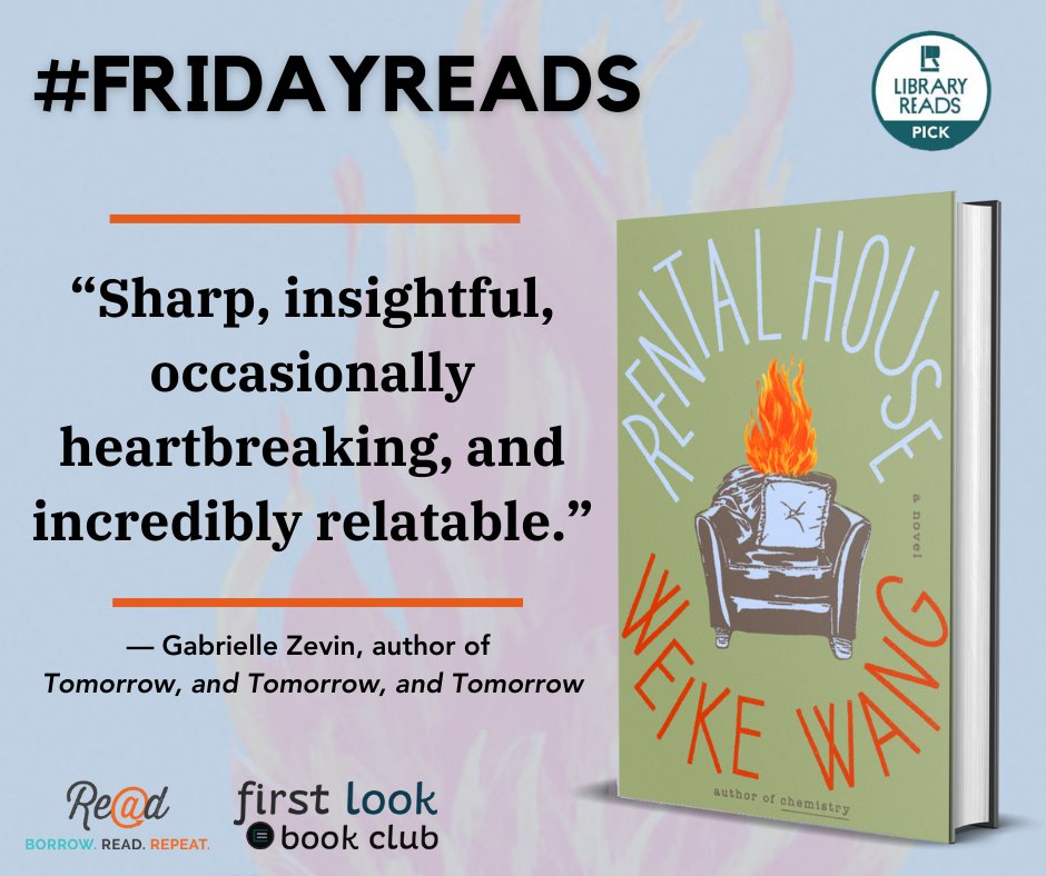 This week's #FridayReads pick is RENTAL HOUSE by Weike Wang! From the award-winning author of Chemistry, a sharp-witted, insightful novel about a marriage as seen through the lens of two family vacations.

Read with our First Look Book Club bit.ly/3CWW6nG