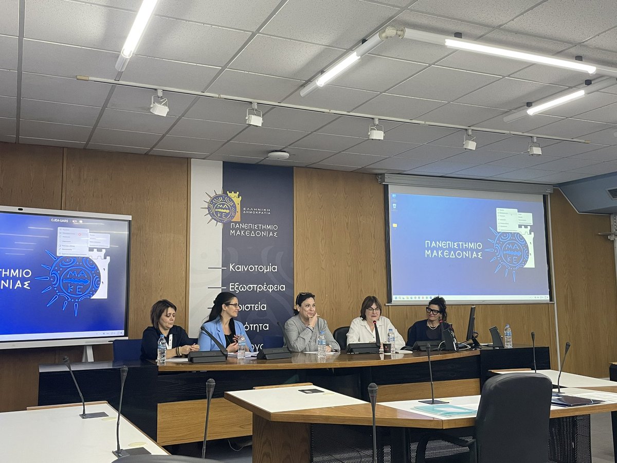 Fotini Bellou (@fbellou) on Twitter photo The #ESCD Pilot course “Women, Peace and Security (WPS):Looking at the W.Balkans and the MENA region” was completed today. It was partly sponsored by <a href="/GreeceMFA/">Υπουργείο Εξωτερικών</a> and organised by the UNESCO Chair on WPS and the Dpt of International & European Studies, <a href="/univofmacedonia/">Πανεπιστήμιο Μακεδονίας University of Macedonia</a>. The #ESCD Pilot course “Women, Peace and Security (WPS):Looking at the W.Balkans and the MENA region” was completed today. It was partly sponsored by <a href="/GreeceMFA/">Υπουργείο Εξωτερικών</a> and organised by the UNESCO Chair on WPS and the Dpt of International & European Studies, <a href="/univofmacedonia/">Πανεπιστήμιο Μακεδονίας University of Macedonia</a>.