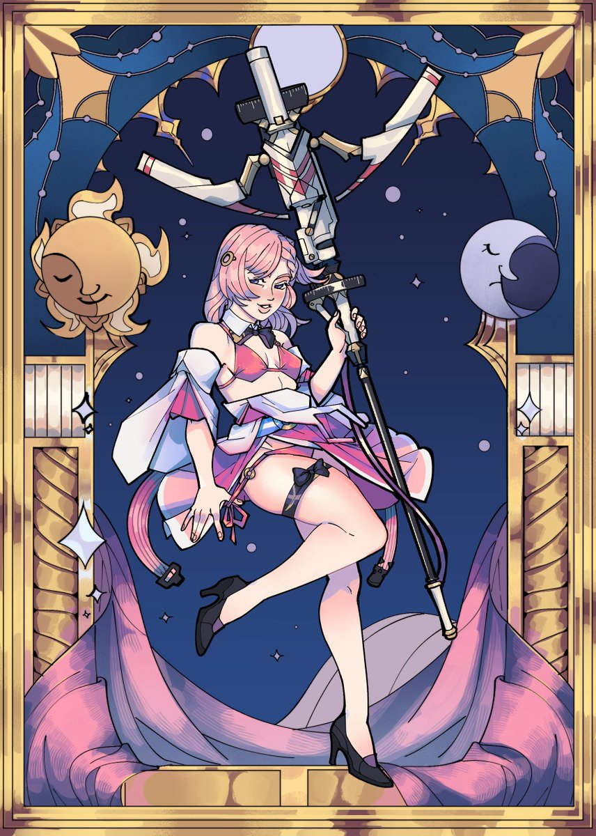 dr_pastaa's tweet photo. My artwork for a pin-up hsr zine #hsr #asta #HonkaiStarRail https://t.co/owWMzXflcR
