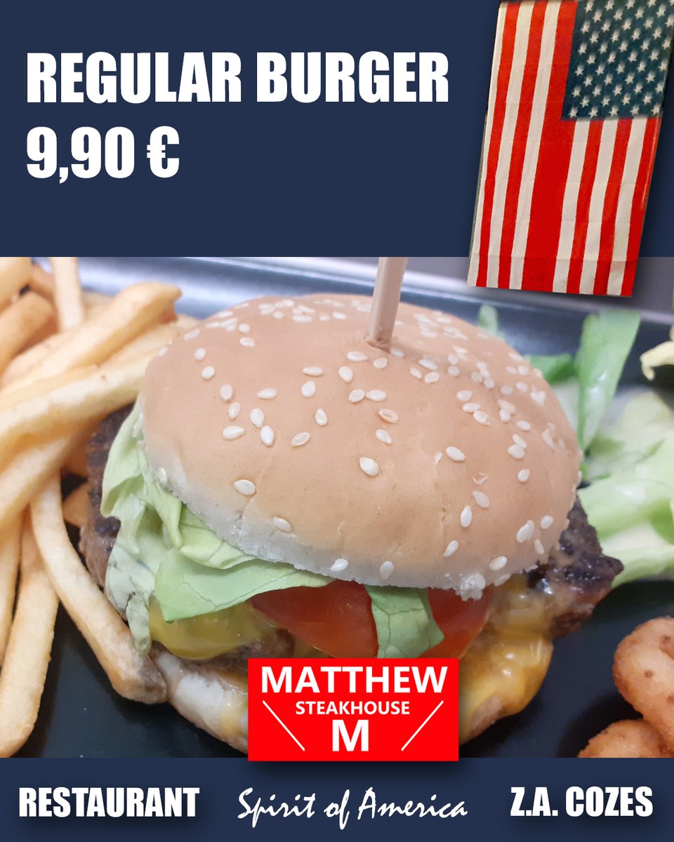 matthewsteakhou's tweet photo. Regular Burger à partir de 11h30 .
-
-
-
-
#restaurant #cozes #royan #matthewsteakhouse #matthew #steakhouse #Foodie #foodlover #deliciousfood #weekend #viande #burgers #styleus #usa #manger #royanatlantique #entrecote #steak #charentemaritime #restaurants #menu #midi https://t.co/GjqXuubUjm