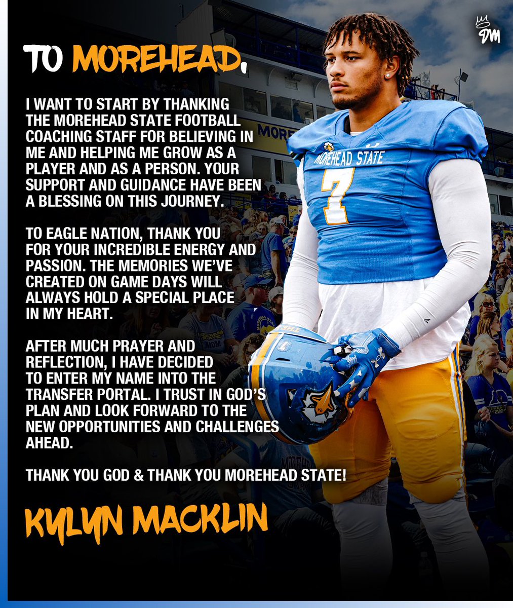 KylynMacklin's tweet photo. - 2 YEARS ELIGIBILITY , 

- ALL CONFERENCE (FCS), 

- 6’3 255LBS! https://t.co/0yzw2j6Xc7