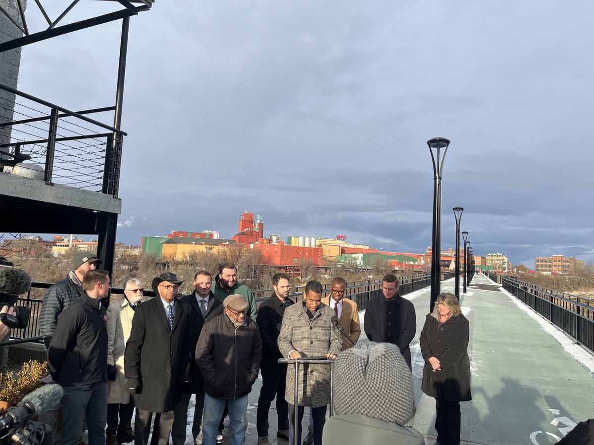 Finger Lakes Forward (@flxfwd) on Twitter photo .<a href="/EmpireStateDev/">Empire State Development</a> VP <a href="/VinnieEsposito/">Vincent Esposito</a> <a href="/CityRochesterNY/">City of Rochester NY</a> mark the grand reopening of the Pont de Rennes pedestrian bridge today. The iconic landmark stands above the Genesee River Gorge reconnecting residents & visitors to stunning views of High Falls! .<a href="/EmpireStateDev/">Empire State Development</a> VP <a href="/VinnieEsposito/">Vincent Esposito</a> <a href="/CityRochesterNY/">City of Rochester NY</a> mark the grand reopening of the Pont de Rennes pedestrian bridge today. The iconic landmark stands above the Genesee River Gorge reconnecting residents & visitors to stunning views of High Falls!