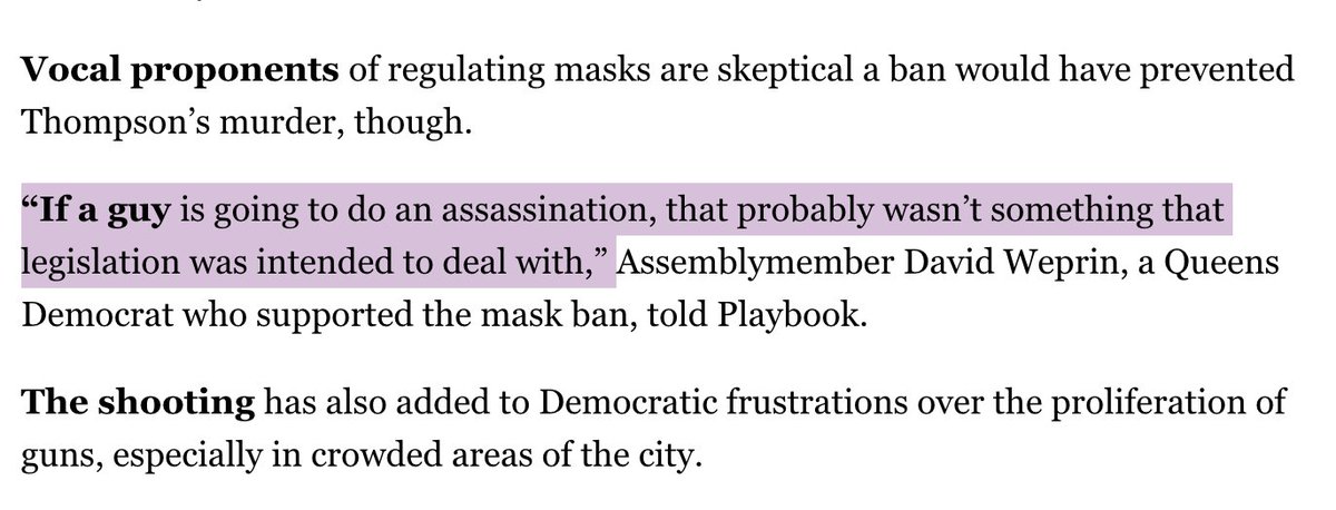 If even supporters of mask bans admit these laws won’t stop violent crimes, why pass them? They harm public health, fuel discrimination, and make us less safe. #NoNYMaskBan #MaskBans