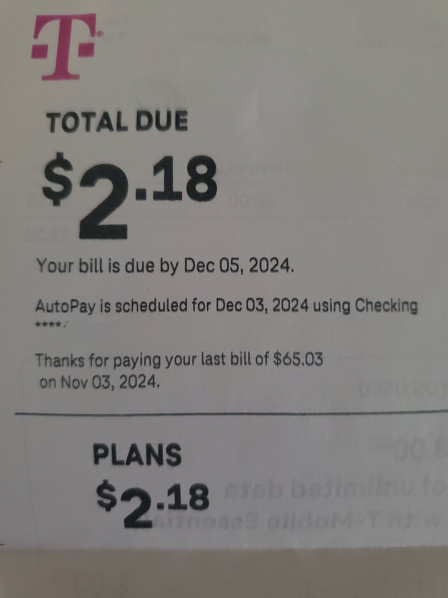 aloeveraking_'s tweet photo. @TMobileHelp y'all charged me $2.18 after I moved my number elsewhere and deleted my account.

I'm supposed to pay on guest pay but the min is $5... what do I do? https://t.co/bzFTjYoJn8