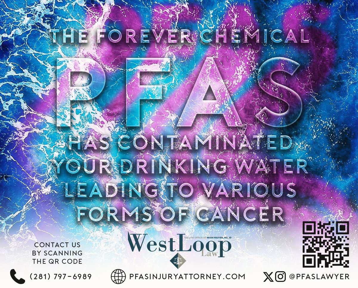 Mac Reed III (@mister_mr3) on Twitter photo ! Breaking: PFAS in your drinking water could be linked to your cancer diagnosis. #ToxicWater #PFAS #CA4CA Need legal help?
<a href="/pfaslawyer/">Pfas Injury Attorney - Lawyer & Trained Doctor</a> is accepting new clients:
pfasinjuryattorney.com, (281)
797-6989 ! Breaking: PFAS in your drinking water could be linked to your cancer diagnosis. #ToxicWater #PFAS #CA4CA Need legal help?
<a href="/pfaslawyer/">Pfas Injury Attorney - Lawyer & Trained Doctor</a> is accepting new clients:
pfasinjuryattorney.com, (281)
797-6989
