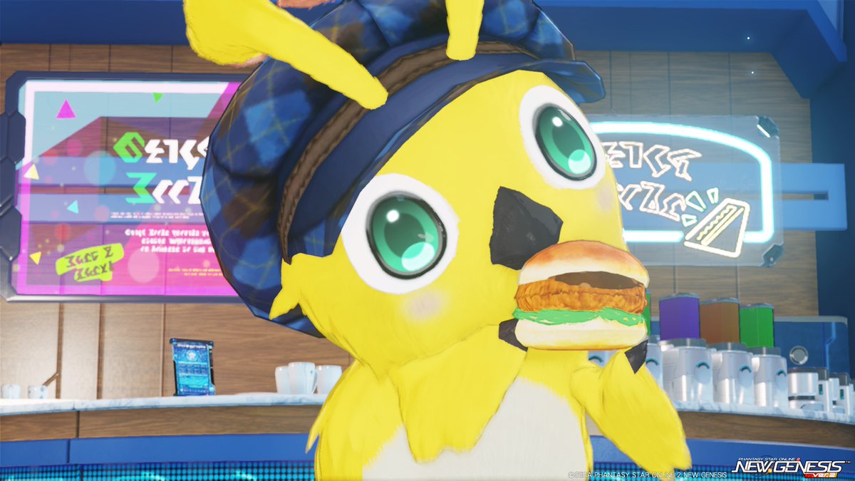 tcnt16277's tweet image. グラコロ♪グラコロ～♪🍔🐤 
#PSO2NGS