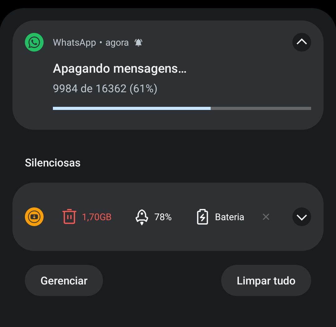 fui excluir nossas conversas e meu celular chega travou 

de tanta mentira