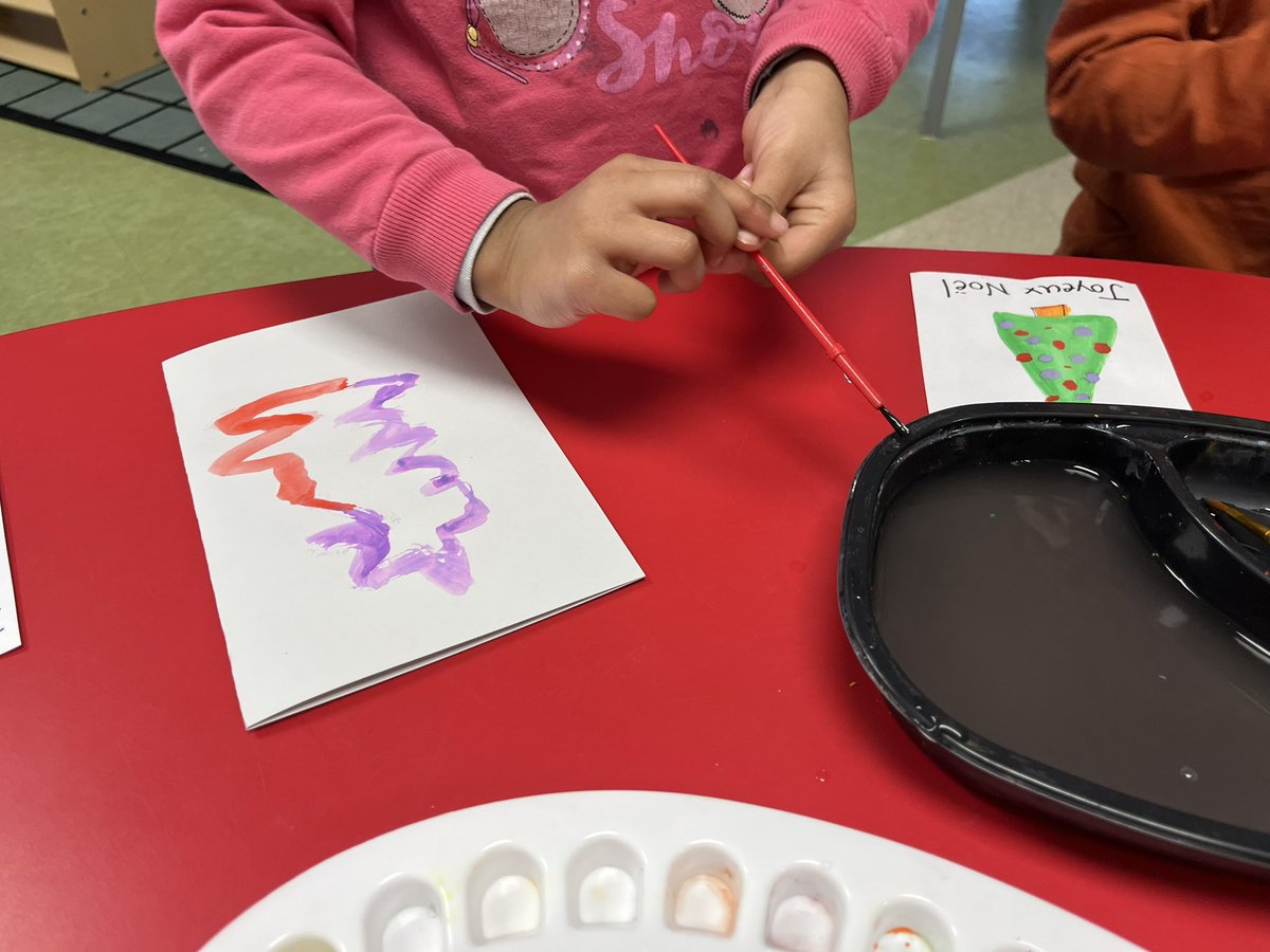 MissMertl's tweet photo. We started on our Christmas cards for the Kindergarten Christmas Card Exchange! So many beautiful creations with watercolour! https://t.co/6tGYPcEj3M
