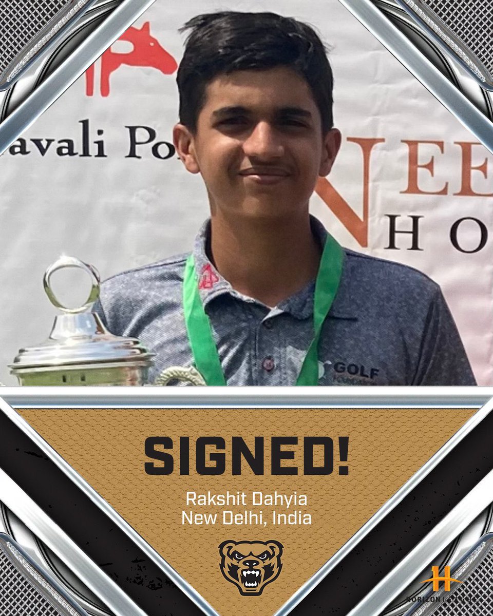 Welcome to the  <a href="/GoldenGrizzlies/">Golden Grizzlies</a>, Rakshit! Rakshit is currently ranked 387th in the WAGR rankings and looks to make an immediate impact for <a href="/OaklandMGolf/">Oakland Men's Golf</a>! #BEARmentality