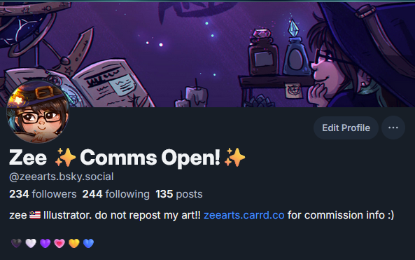 frequent reminder I can be found on bsky and will be posting my art there from now onwards 🫡

bsky.app/profile/zeeart…