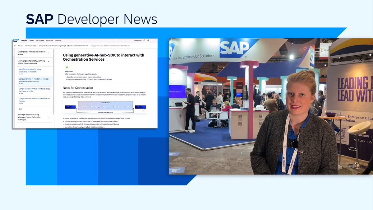 📺 Developer News 👉 UKISUG edition: youtube.com/video/JrxvwrYw…

🔴 Orchestration service of Generative AI Hub
🔴 New UI for SAP Build Apps
🔴 Updated integration architecture guide and API Management
🔴 karma-ui5 plugin deprecation and upcoming UI5 &amp; CAP events