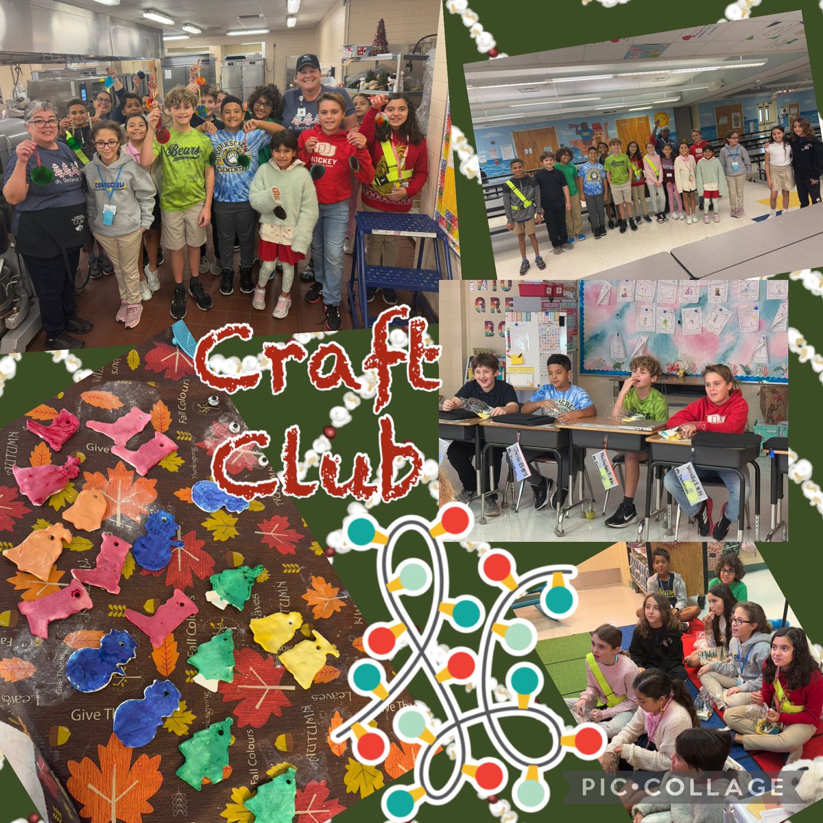 MrsClem15's tweet photo. 🎄Craft Club🎄 We got to deliver our ornaments we’ve been working on to our cafeteria ladies and custodian! Then crafters enjoyed a popcorn treat ❤️ @CESCorkyBear @ms_danielsen https://t.co/KcljHSXMB4