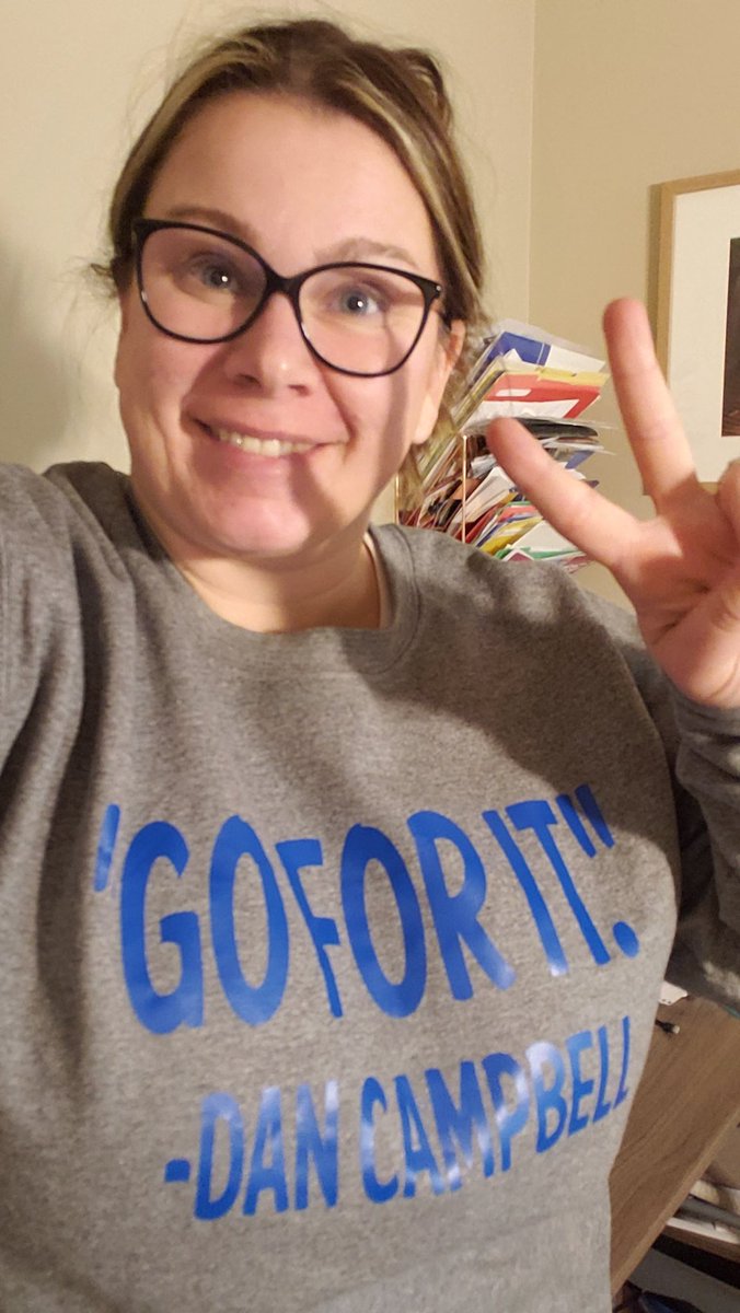 BBonczynski's tweet photo. Just keep thinking about how my new sweatshirt that I got just in time for the game last name was so perfectly relevant. Stay aggressive, @Lions! https://t.co/6Y11vDYPbG