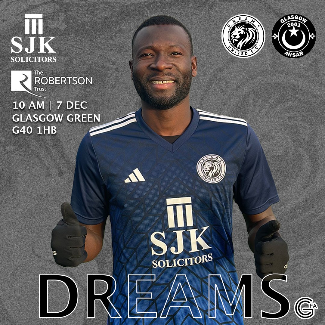 Dreams United F.C. (@dreamsunitedfc) on Twitter photo Come support the boys tomorrow as they return to league action against Glasgow Ansar!
๐๏ธ Glasgow Ansar
๐ GCFA Championship
๐ Saturday 7th December
๐ 10 AM
๐ Glasgow Green Synthetic
๐28 Kings Drive, G40 1HB
<a href="/scottish_aff/">AmateurFixturesResultsSCO</a>
<a href="/ftsc0res/">fulltimesc0res</a>
<a href="/scotscores/">scotscores</a>
<a href="/GlasCollegesFA/">Glasgow Colleges FA</a> Come support the boys tomorrow as they return to league action against Glasgow Ansar!
๐๏ธ Glasgow Ansar
๐ GCFA Championship
๐ Saturday 7th December
๐ 10 AM
๐ Glasgow Green Synthetic
๐28 Kings Drive, G40 1HB
<a href="/scottish_aff/">AmateurFixturesResultsSCO</a>
<a href="/ftsc0res/">fulltimesc0res</a>
<a href="/scotscores/">scotscores</a>
<a href="/GlasCollegesFA/">Glasgow Colleges FA</a>