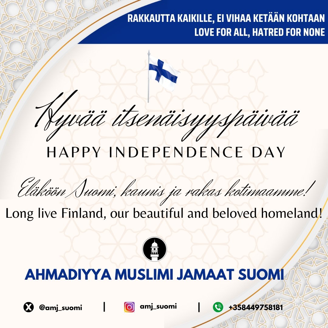 amj_suomi's tweet photo. #itsenäisyyspäivä #Suomi @hsfi @helsinki @yleuutiset @iltasanomat @alexstubb @SuomenEduskunta @PetteriOrpo #hyvääitsenäisyyspäivää https://t.co/agNHR0tkzW