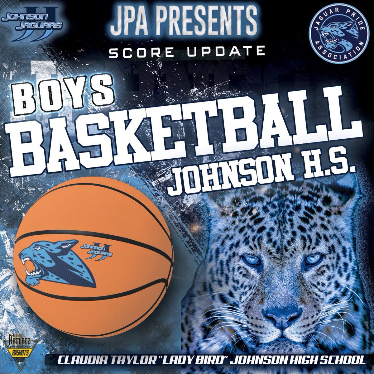 JPApride's tweet photo. The varsity boys take the win against Clear Falls 60-55! ๐๐๐Letโs cheer them on as they play semi-finals tomorrow! ๐ฉต๐๐ #JaguarPride #JohnsonBasketball #NEISDAthletics https://t.co/0V8x3xuyjX