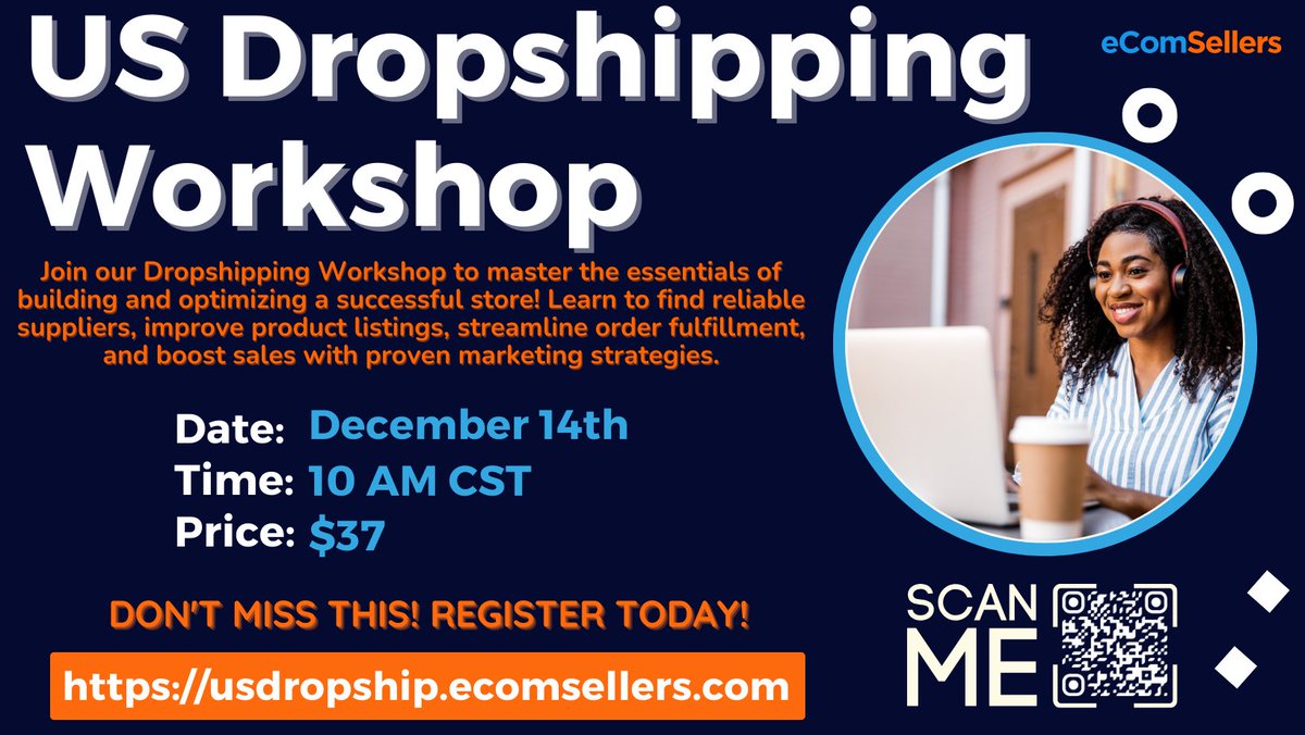 NecholeWhitlock's tweet photo. 🚀 Ready to Take Your Dropshipping Game to the Next Level? 🌟

📅 Date: December 14, 2024
⏰ Time: 10:00 AM CST
💲 Price: Only $37
Discover the secrets to building and scaling a successful dropshipping store! 

#DropshippingWorkshop #EcommerceSuccess #BoostYourSales #LearnAndEarn https://t.co/kQEX191BZ5