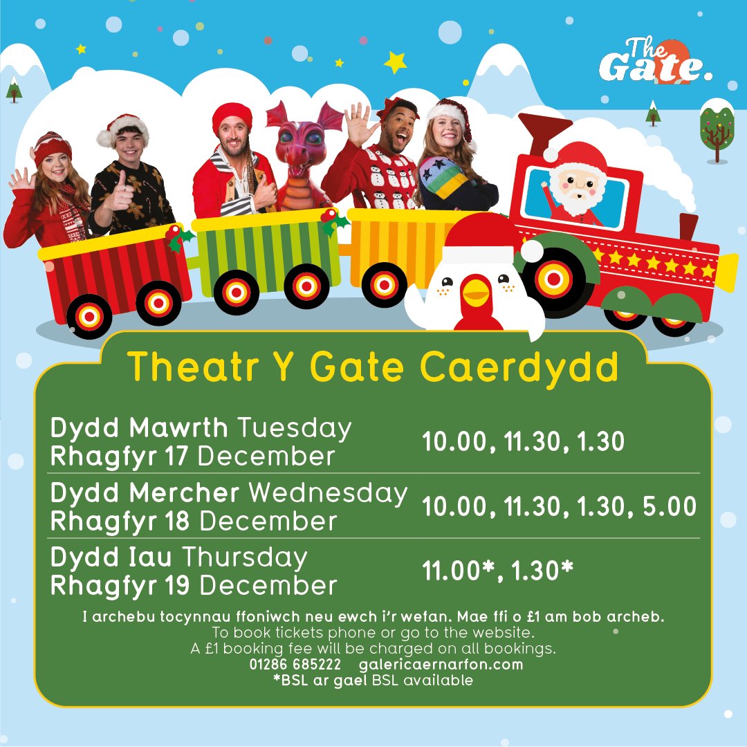 **NEGES BWYSIG | IMPORTANT ANNOUNCEMENT** ⚠️ Oherwydd rhybuddion tywydd garw, mae’n ddrwg gennym orfod canslo pob perfformiad o Sioe Cyw yn Neuadd y Gwendraeth, Drefach ar ddydd Sadwrn, Rhag 7. 

Er mwyn trefnu ad-daliad neu ymweliad i sioeau eraill cysylltwch â @_GALERI_