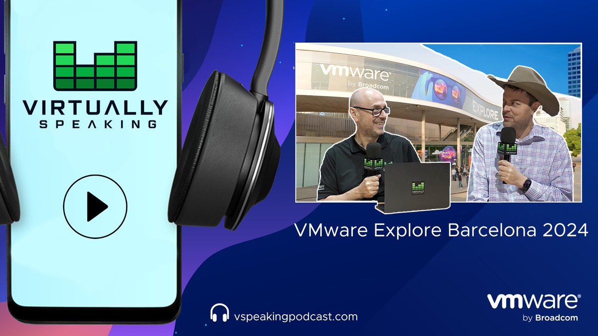 Virtually Speaking Podcast (@virtspeaking) on Twitter photo The <a href="/VMwareExplore/">VMware Explore</a> playlist for <a href="/virtspeaking/">Virtually Speaking Podcast</a> is up! Take a look at all the great conversations we had with customers, partners, and <a href="/VMware/">VMware</a> SMEs. brcm.tech/vsp-explore-pl⦠Enjoy! The <a href="/VMwareExplore/">VMware Explore</a> playlist for <a href="/virtspeaking/">Virtually Speaking Podcast</a> is up! Take a look at all the great conversations we had with customers, partners, and <a href="/VMware/">VMware</a> SMEs. brcm.tech/vsp-explore-pl⦠Enjoy!