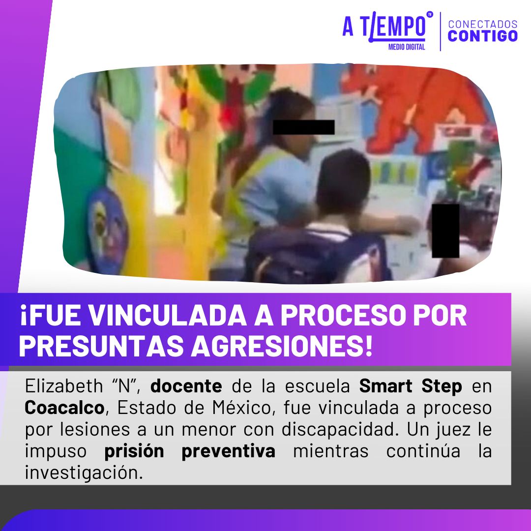 ATiempoTv's tweet photo. 🗞️ Este caso cobró relevancia luego de que un video en redes sociales mostrara los abusos hacia el menor, lo que generó indignación entre los padres de familia. 
#Nacional #EstadoDeMéxico #Coacalco #SmartStep #LoÚltimo https://t.co/64UjnOHaI2
