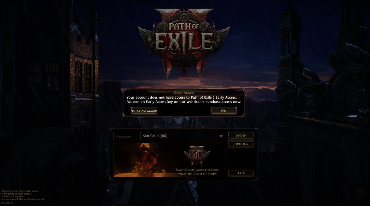 TommyJackal's tweet photo. @pathofexile Am I missing something here? I bought the Early Access on Steam and now I'm getting this. 

"Your account does not have access to POE2 Early Access... Redeem or buy..." https://t.co/8R6WhUvFcr