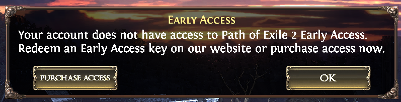 wayneterprises's tweet photo. @pathofexile please also fix this.. i'm launching via Steam and purchased early access via Steam https://t.co/2R36122PN7