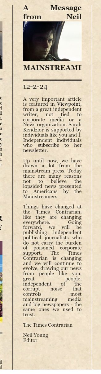 sarahkendzior's tweet photo. Thanks for the shout-out, Neil Young! 
https://t.co/sC9Cx9ze81 https://t.co/5LCfGUQ6jg