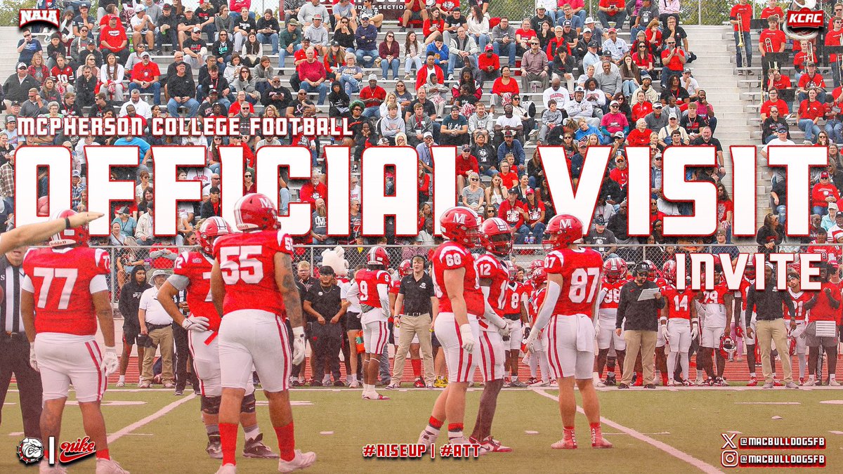 #AGTG I am blessed to receive an official visit invite and offer from <a href="/MACBulldogsFB/">McPherson Football</a> !

<a href="/RecruitEllison/">ELLISON RECRUITING</a> <a href="/DannyServance/">Danny Servance</a>