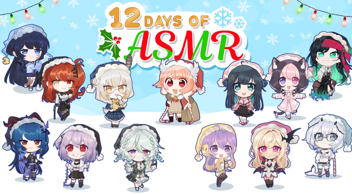 pillowdearASMR's tweet photo. ❄️12 Days of ASMR🎄

Celebrate the holidays with (13) 12 cozy days of ASMR! Join us from the 10th to the 22nd for a new ASMR stream/video every day! Meet new faces and listen to familiar voices in this Christmas marathon! 🎁

Stay tuned during the whole event to know when each ASMR will be, and maybe you’ll even get to hear a short, cute song 👀🎶

more info coming soon! ~