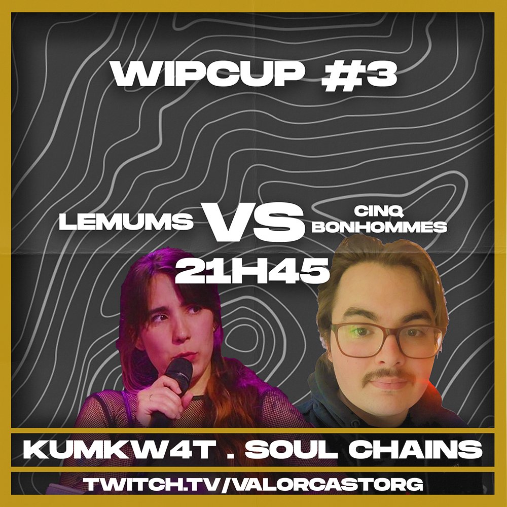 valor_cast's tweet photo. Match 4 de la #WipCup3 

#Lemums vs #CinqBonhommes

https://t.co/e77D5sovWs https://t.co/KmoFrzSATq