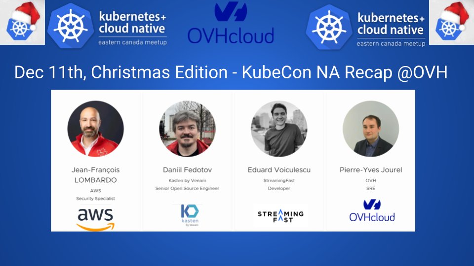 📢 Don't miss out! In-person #Montreal Christmas Edition <a href="/CloudNativeFdn/">CNCF</a> Meetup is happening Dec 11th! 🎄
🎙️ KubeconNA Recap + more with an amazing lineup!
📍Huge thanks to our host <a href="/OVHcloud_CA/">OVHcloud Canada</a>
Huge thanks to our partners: <a href="/grafana/">Grafana</a>, <a href="/chainguard_dev/">Chainguard ⛓️</a>, <a href="/sysdig/">Sysdig</a>, <a href="/ArctiqTeam/">ArctiqTeam</a>
RSVP: